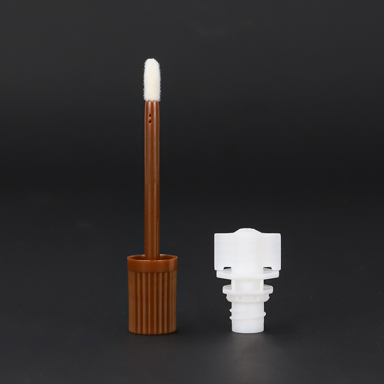 Disposable Reusable Eyelash Clean Brush Personalize Tip Brown Mascara Tube And Wand Lip Gloss Balm Screw Cap With Lid