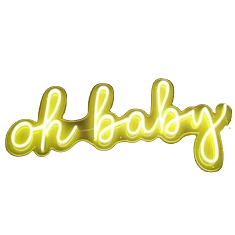 Подвесной светодиодный светильник Oh Baby, светодиодный неоновый светильник с несколькими неоновыми лампами на день рождения, светодиодный неоновый светильник для украшения свадебного торжества