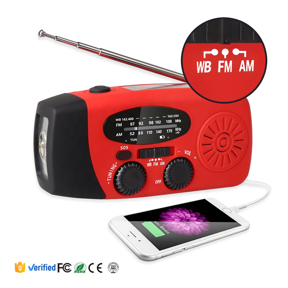 Портативный 2000 мАч Power Bank Солнечная AM/FM радио ручной аварийный 3 в 1 портативное радио фонарик Солнечная радио с лампа для чтения