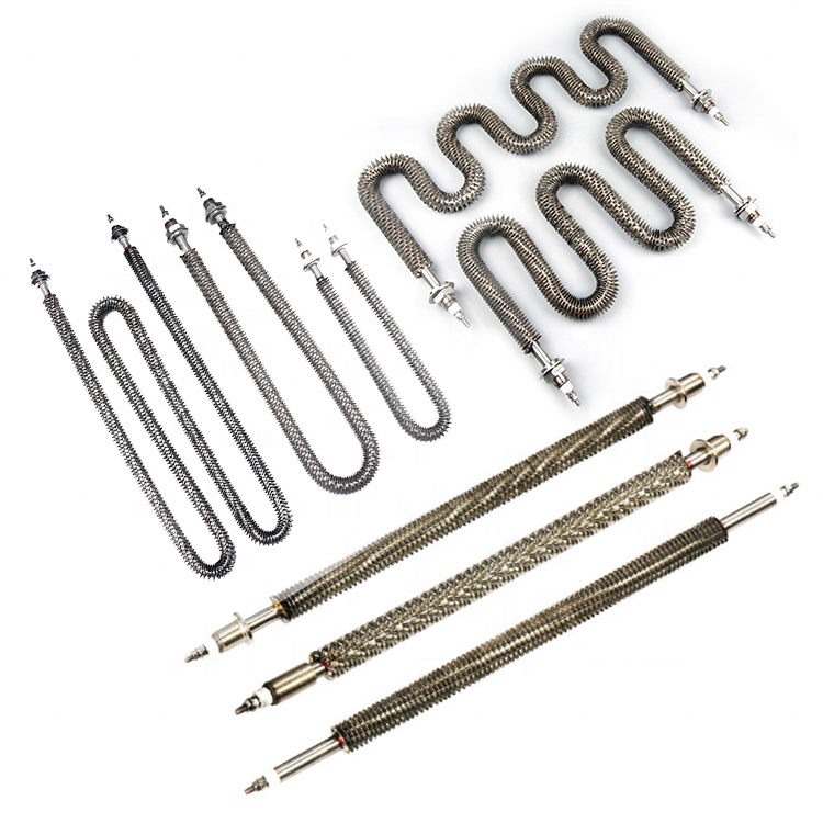 Custom made U W I Shape Finned Tubular Air Heater Tubular Heating Element Air Finned Heater