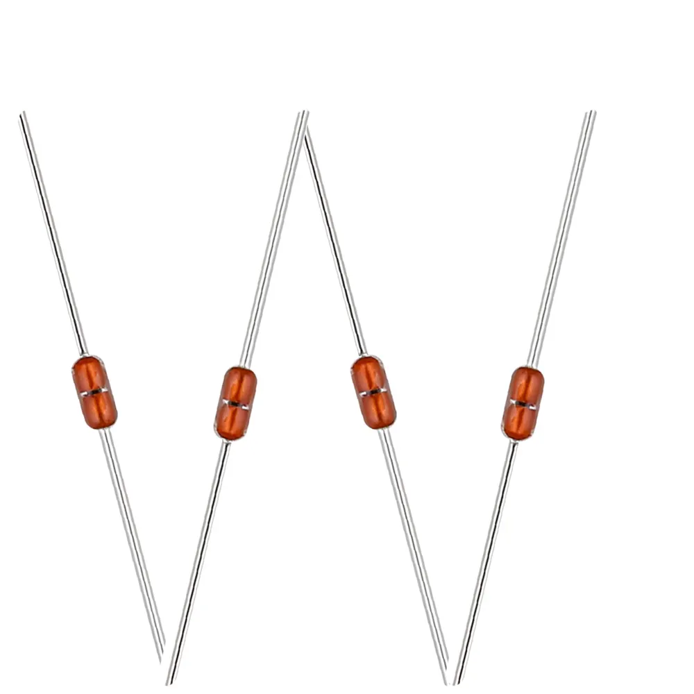 Diode Glass Thermistor OEM Factory Glass Sealed Diode NTC Thermistor MF58 For Temperature Sensor 10k Thermal Resistor