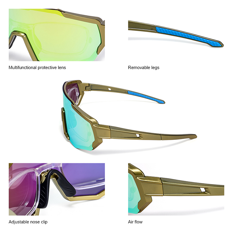 Hubo Sports 517 High Quality Custom Sport Glasses Cycling Sport Sunglasses Oversized Supplier