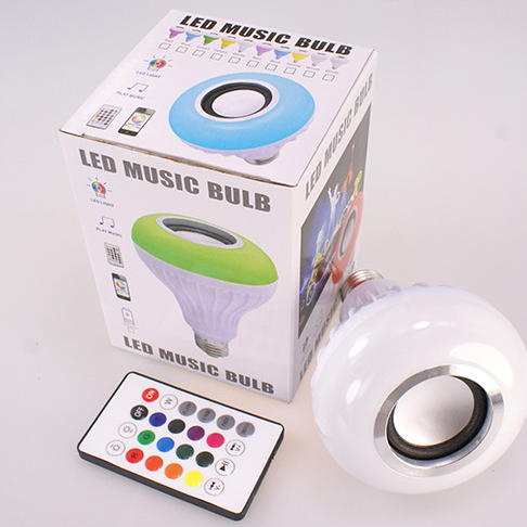 2020 хит! E27 динамик пульт дистанционного управления RGB музыка светодиодная Bulb-12W
