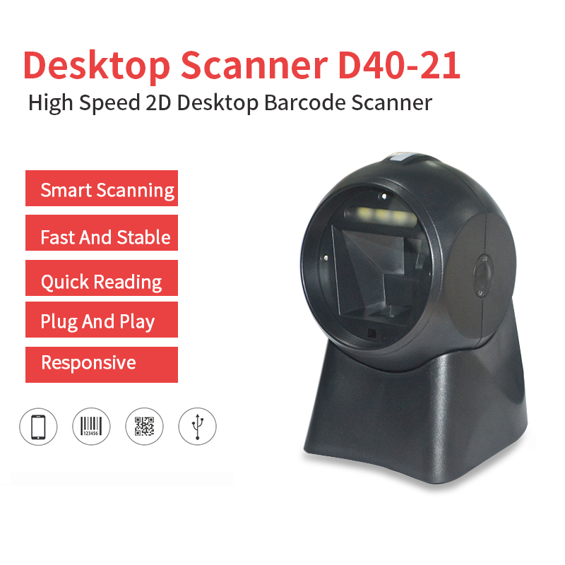 D40-21 самый популярный портативный Проводной Usb 1D 2D Qr код ридер всенаправленный мобильный сканер штрих-кода для розничного магазина супермаркета