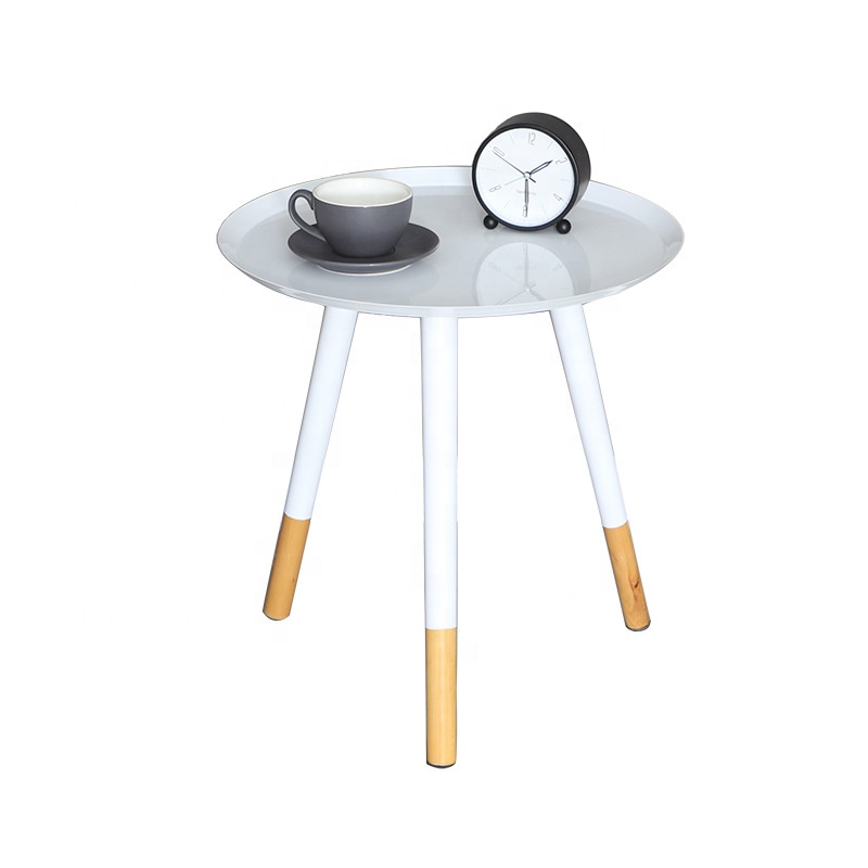Round Side Tables Metal Nightstand Small Table for Living Room Accent Tables for Small Spaces