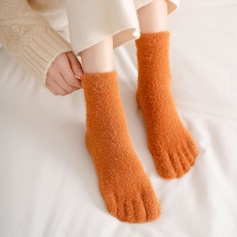 Women Five Finger Socks Cotton Breathable Toe Socks Running Women Five Winter Warm Toe Socks