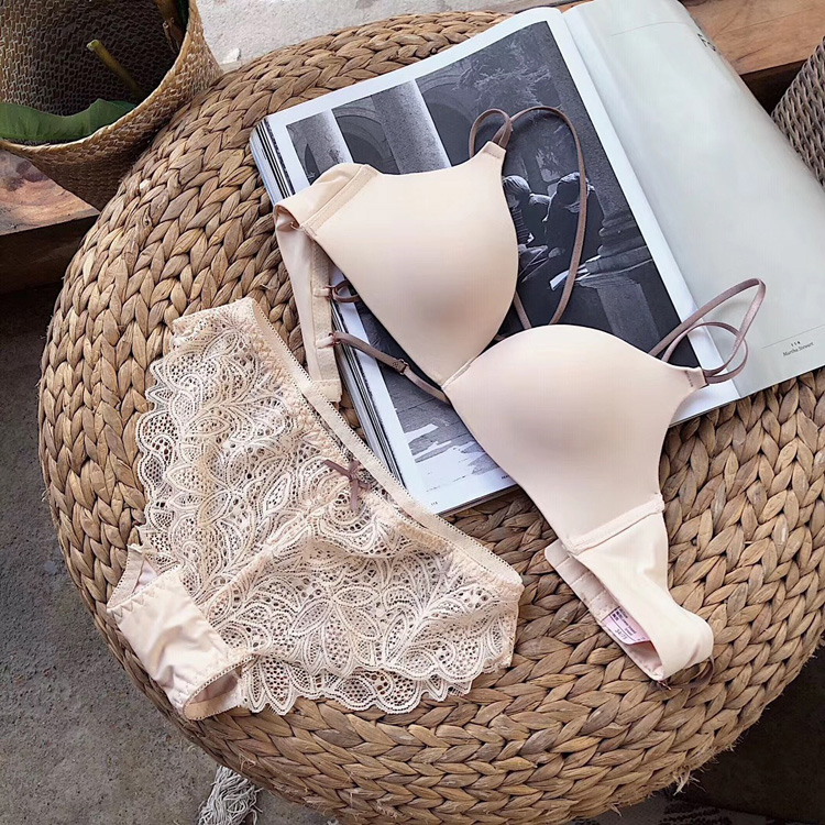 French Thin Underwear Push Up sexy Lace Underwear Women Seamless Bra Set