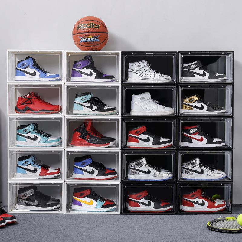 Пластиковый Премиум кейс для обуви Nike, акриловый прозрачный кейс для кроссовок, кейс для обуви, кейс для хранения, прозрачный кейс jordan под заказ, Штабелируемый
