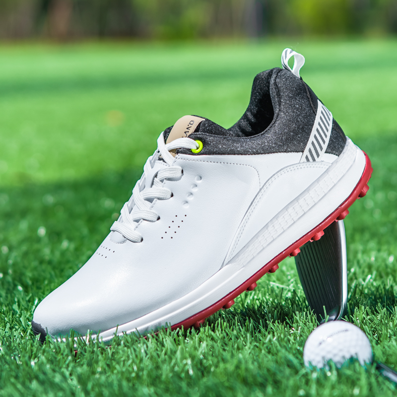 Custom Men Microfiber Lealther Golf Shoes Spikeless Classic Big Size 47 Men Golf Shoes