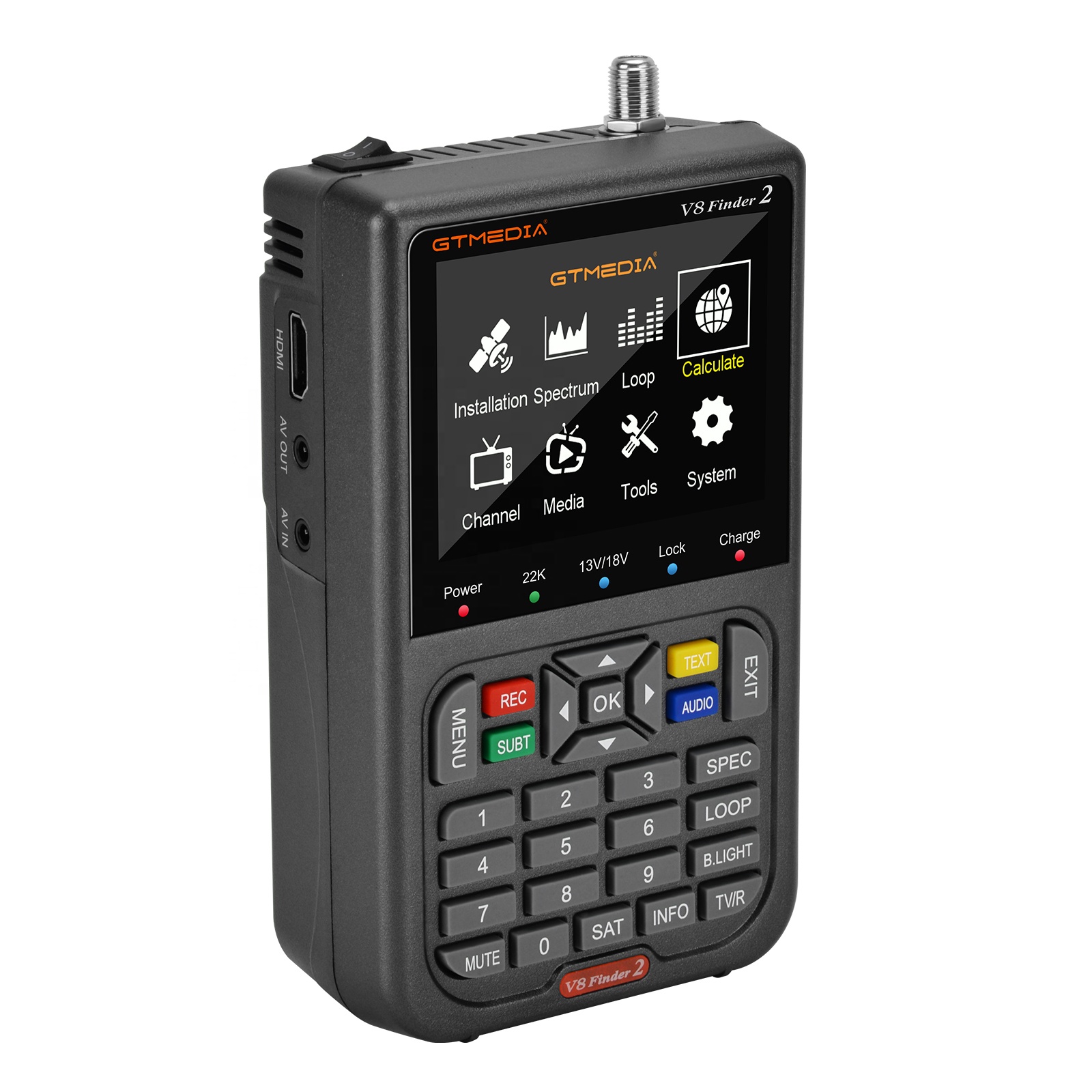 Новое поступление GTMEDIA V8 Finder 2 satfinder hd поддерживает H.264 DVB S2X сигнала с 3,5-дюймовый цветной ЖК-дисплей