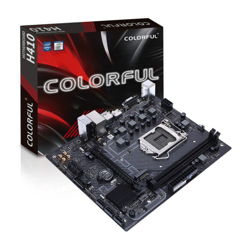 Красочная материнская плата компьютера, процессоры Intel Core, H410M-T Pro V20, поддержка 10-го поколения