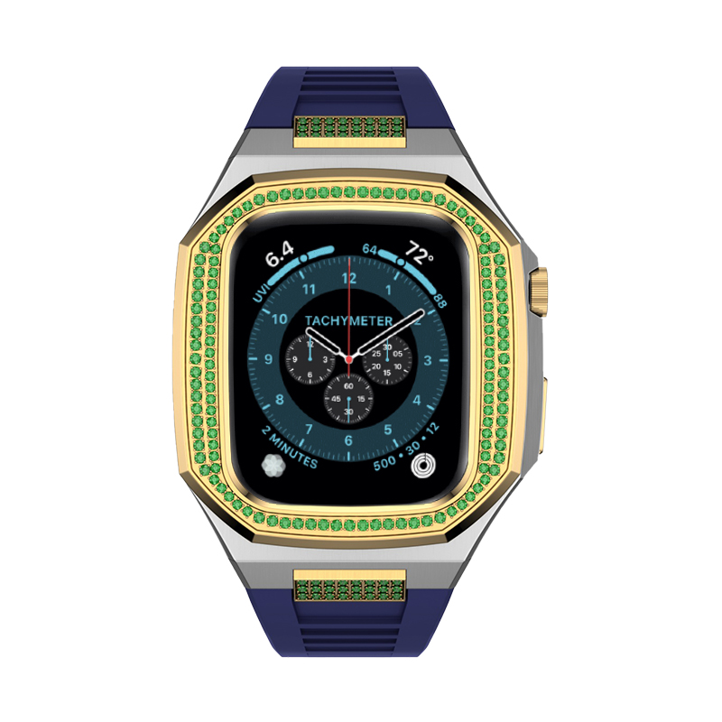 Бриллиантовый чехол модификации чехол для Apple Watch серии 7 кремнием группы 41 мм корпус часов для наручных часов Iwatch