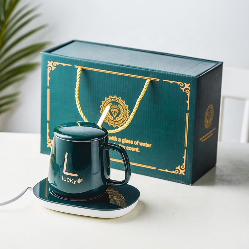 Mugs Cups Heating Constant 55 Degree Wireless Charger Constant Temperature Heating Coffee Cup Ceramic Mugs