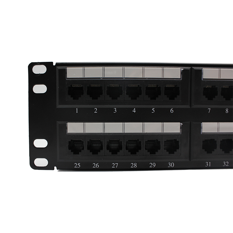 Самая дешевая цена 19 дюймов 2U 48 Порт CAT6 UTP патч-панель