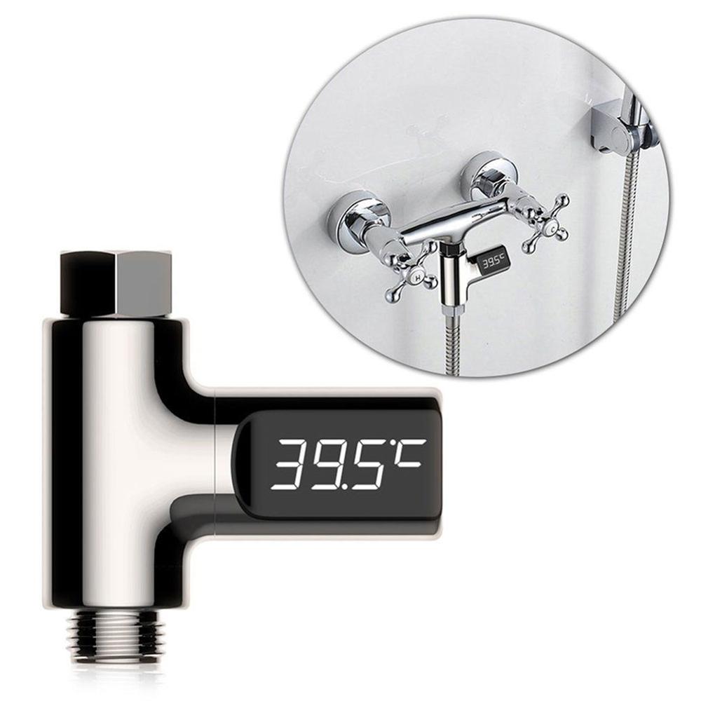 Passive LED Screen Display Water Temperature Gauge Water Shower Thermometer Easy to operate not contain batteries