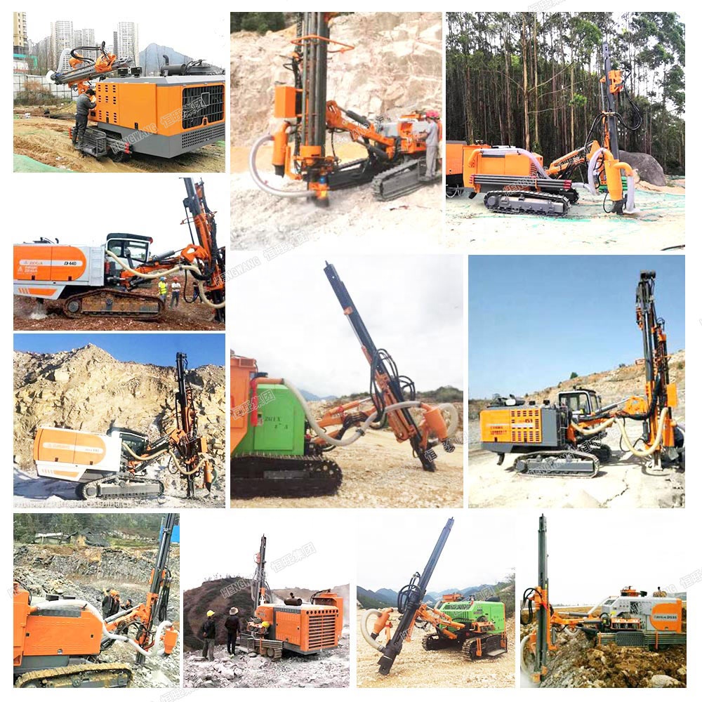 crawler top hammer separated rock blasting DTH surface mine drilling rig machines