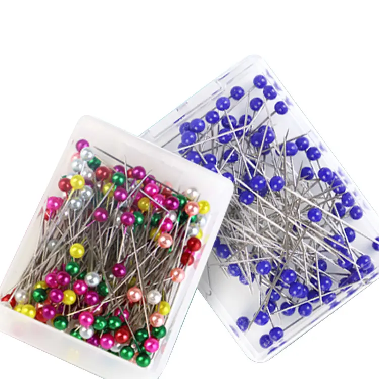 Stainless Steel Sewing Accessories Pearl Straight Round Pins Ball Needles With Head