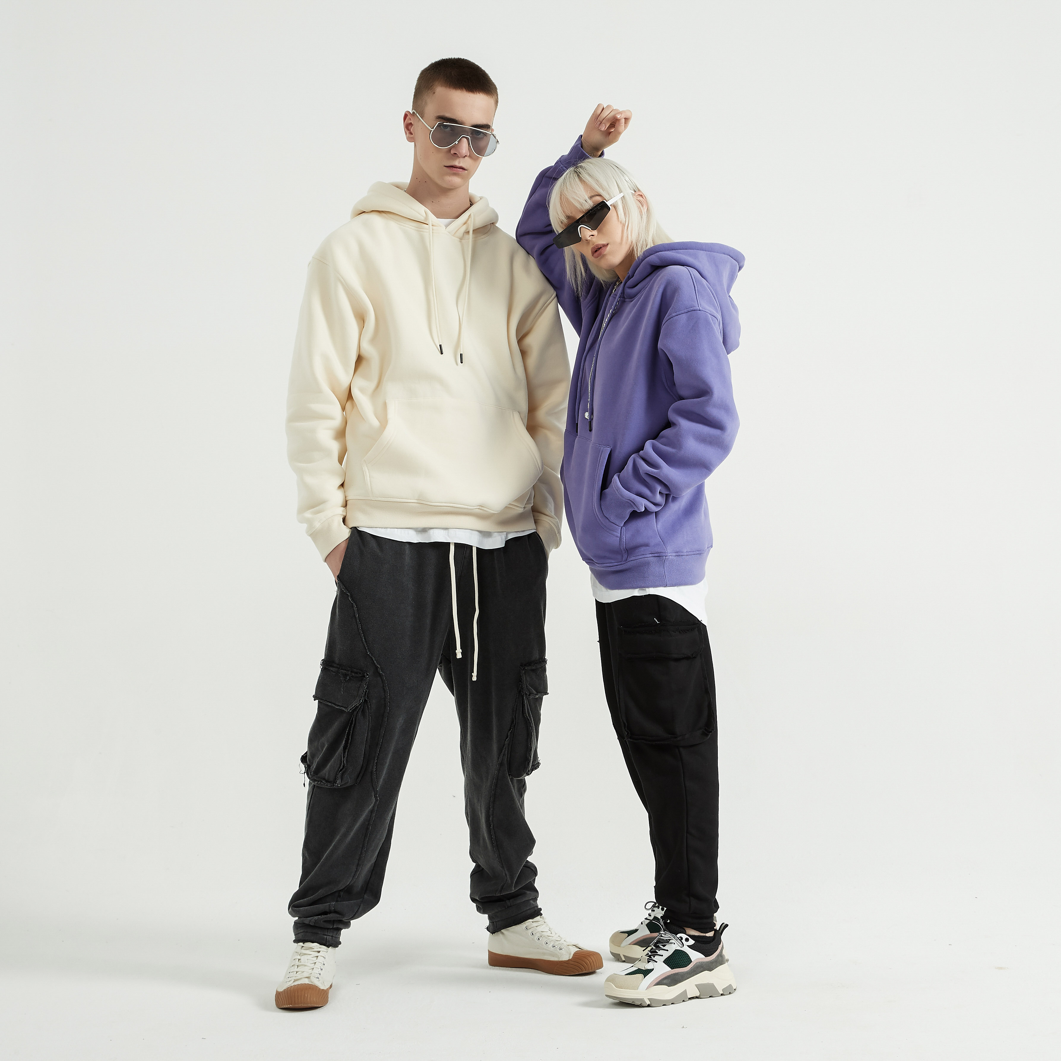 Fleece Hoodie and Trousers With Tickend Suit Fall Custom Women Hood Sweat Suit Plus Velvet Thick Jogging Sweatersuit Set