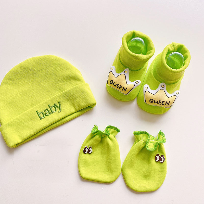High quality 0-12M Baby Mittens and Booties Newborn Baby Hat and Mittens Baby Hat and Glove Set