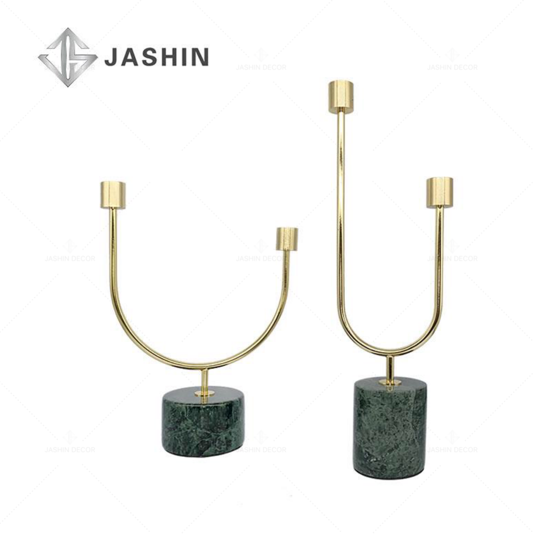 Luxury Marble candle holders for home decor stone decorative pillar candle holder set gold Candlestick Holder candle stand