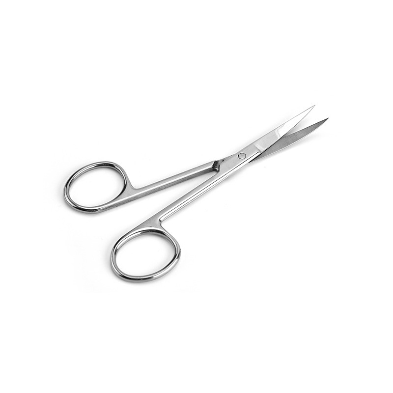 FOCSTAR Long Blades 11cm Stainless Steel Curved Beauty Scissors Eyebrows Cutting Scissors (BT8016)