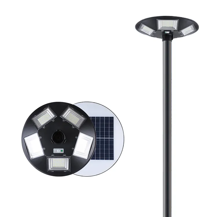 UFO 150W 300W ABS Outdoor Waterproof IP65 Integrated All In One Motion Sensor LED Solar Street Light Garden Road Wall Lamp Round