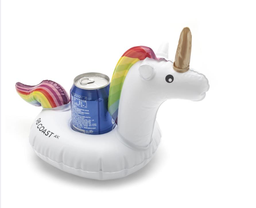 Уличная игра, домашний ПВХ надувной Единорог Pooly Toys, держатель для плавательного напитка, для вечеринки, прекрасный радужный плавающий держатель для чашки