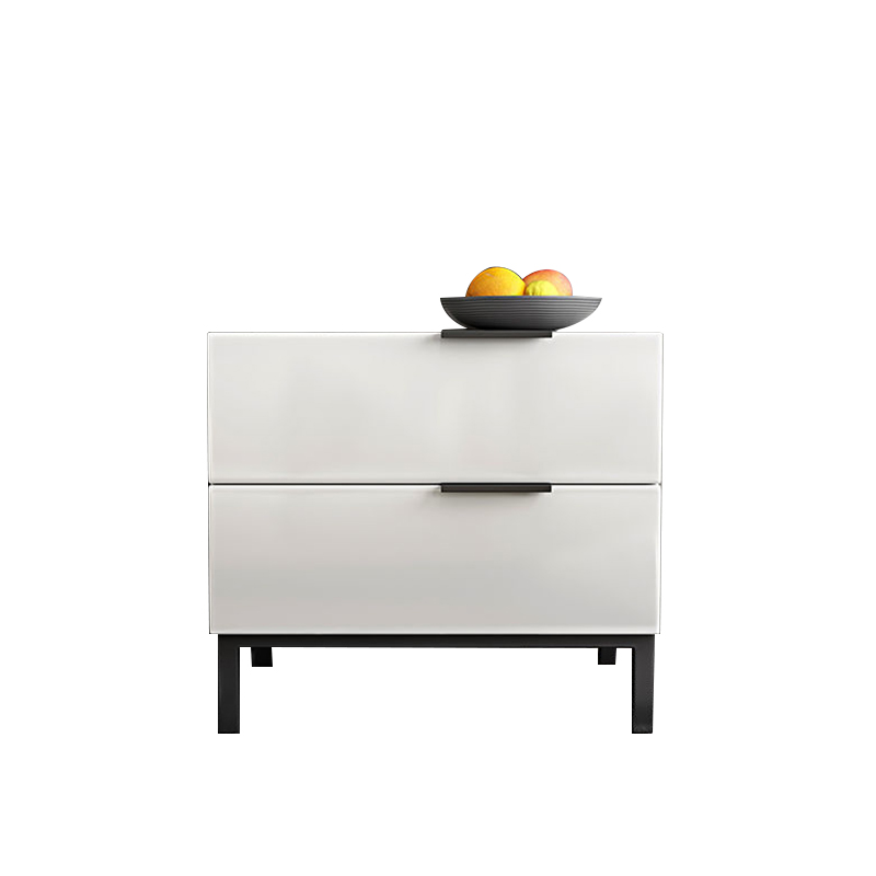 Home furniture small modern wood bedside table white night stand with drawer for bedroom