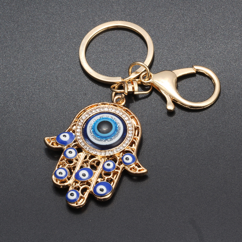 Lucky Blue Evil Eye талисманы брелок ручной кулон брелок сплав кисточкой ключи цепи модные украшения подарки