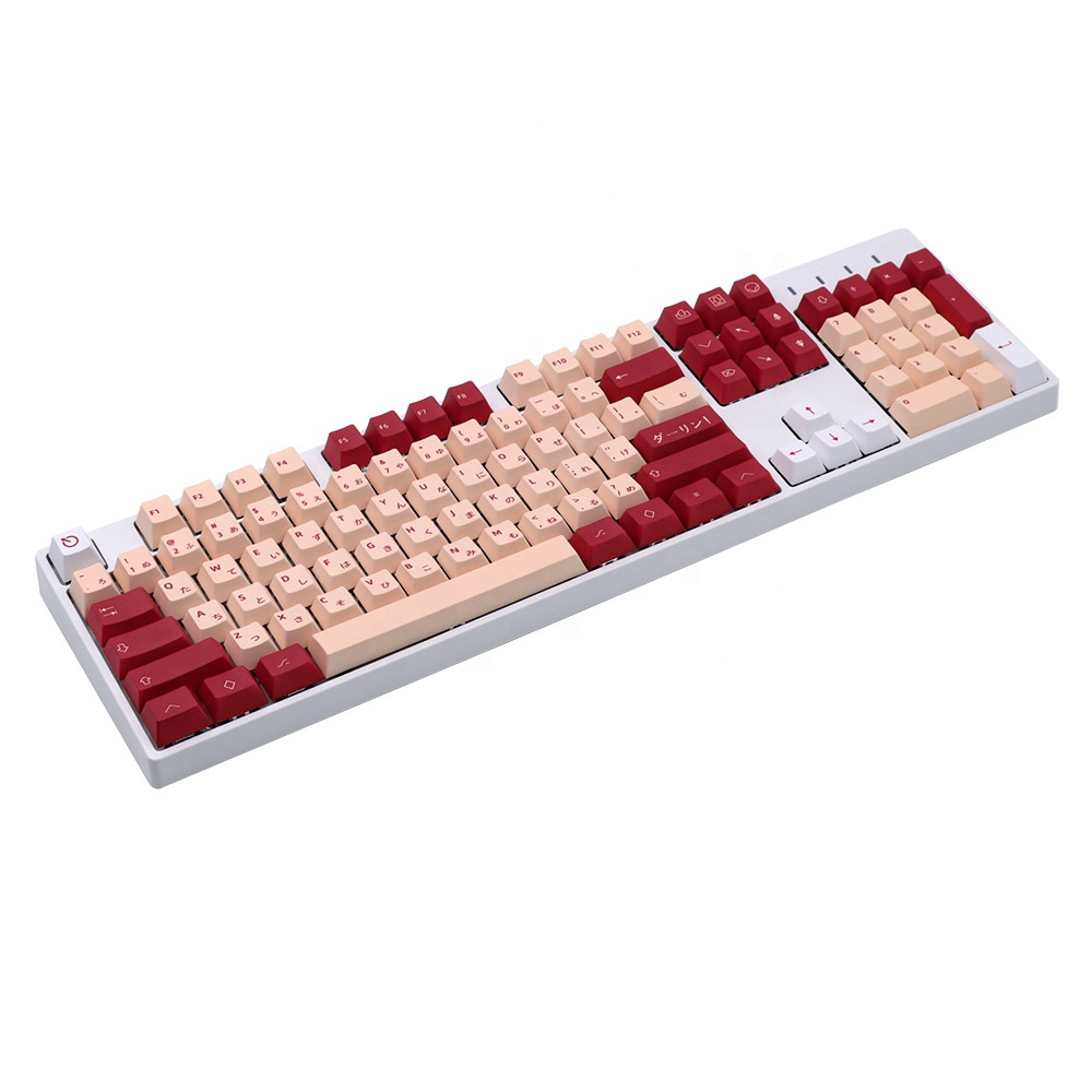 129 Keys Japanese Root Cherry Profile Dye Sub Keycaps for Mechanical Keyboard GH60 XD64 GK64 Tada68 Poker 60 XD60
