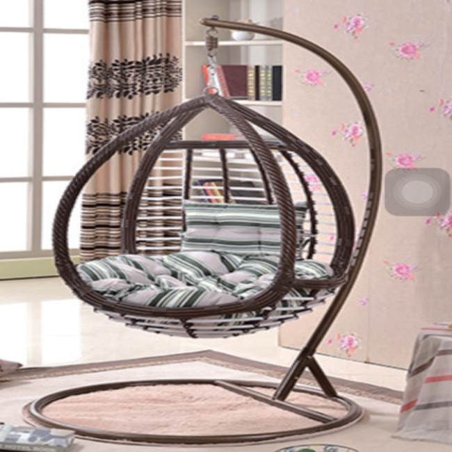 Factory cheap price swing lounge double seat egg chair garden benche outdoor furniture for hot sale