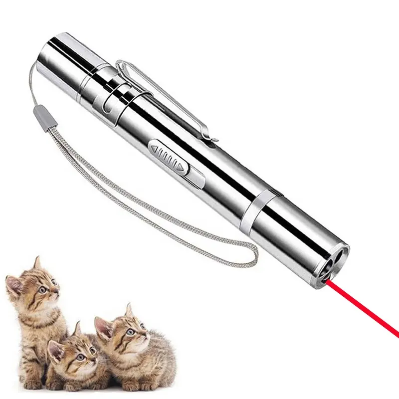 Laser Pointer Cat Toy Laser Pointers Cat Teaser Exercise Multi-patterns Red Laser with flashlight