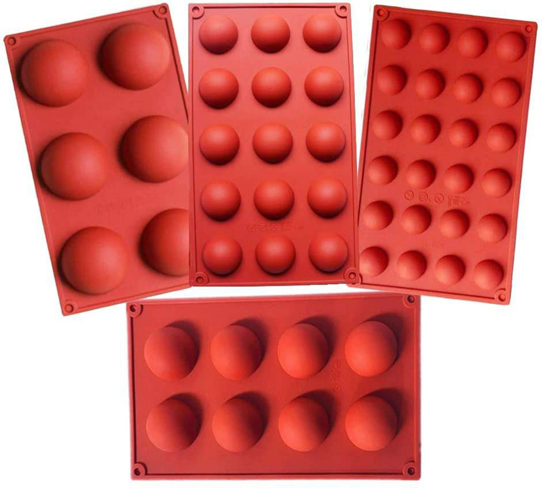 Оптовая продажа 6-hole Половина сферы шоколада мыло формы силиконовые формы для Рождественский подарок
