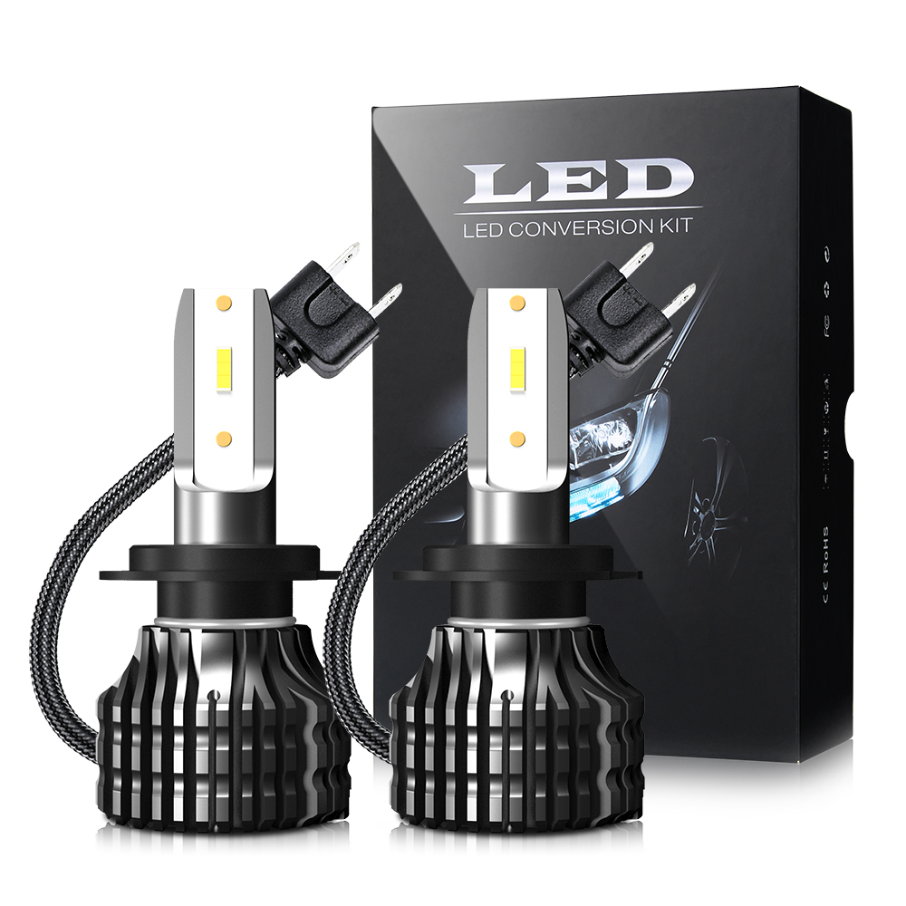 Автомобильная светодиодная лампа проектора, водонепроницаемая H8 H9 H7 H4 H3 H1 Faros, безвентиляторная автомобильная светодиодная фара h4 h11