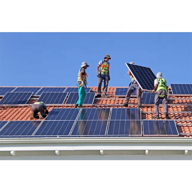 High efficient solar panel roof mounting steel structure for tile roof