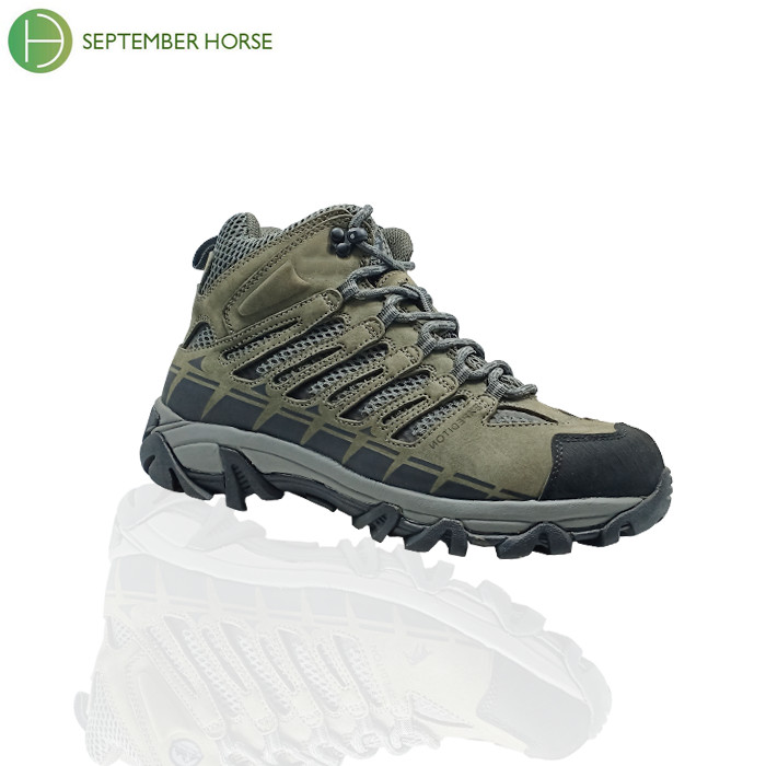 Мужские походные туфли Olive из нубука для улицы, дышащие и безопасные