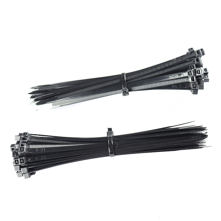 Heavy Duty High Quality UV resistant .Cold Weather .strong tension strength 100 Pack of Black Cable Ties 4.8x300 Tie Wraps