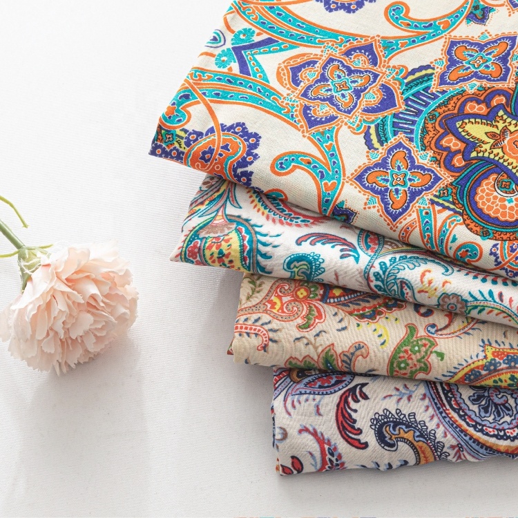 New Arrival High Quality 45S Digital Print Rayon Challis Fabric For Women Garment