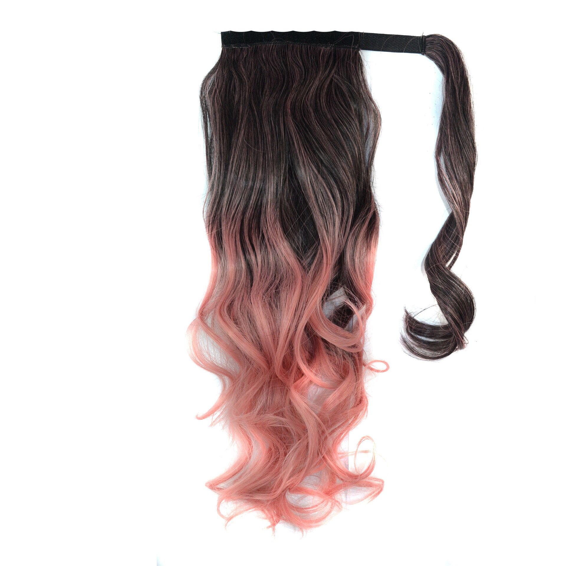 Wholesale Stretched Wavy Clip in Synthetic Hair Extensions Heat Resistant Fiber Synthetic Hair Ponytails