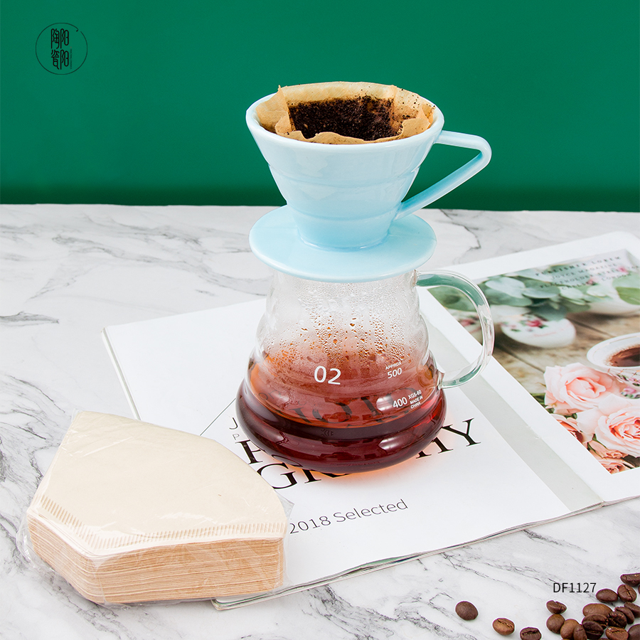 Керамическая бутылка для кофе hario v60 на заказ, 18 унций, стеклянный графин с большим фильтром для кофе, набор для приготовления кофе