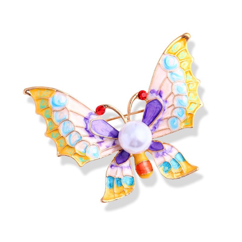 Newest Luxury Brooches With Preal Enamel Butterfly Brooch As Best Jewelry Gift