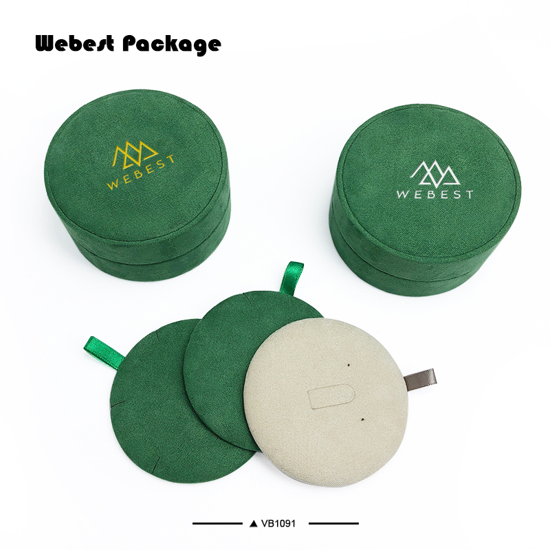 Упаковка Webest, бархатная упаковочная коробка, браслеты, ювелирные изделия, Круглый цилиндр, Подарочная замшевая бархатная коробка