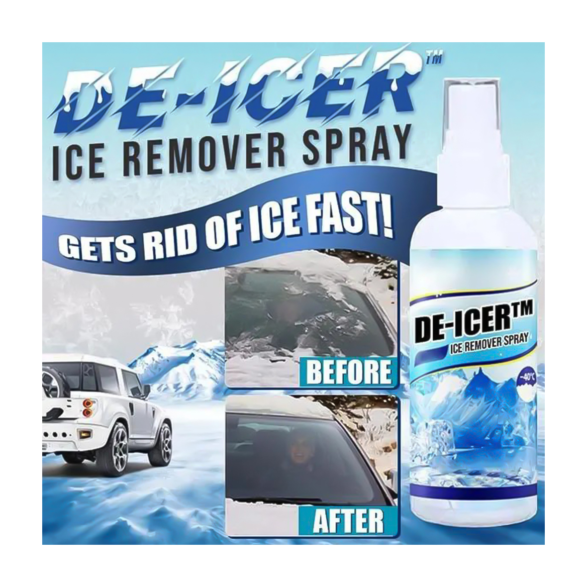 Автомобиль лобовое стекло De-icer размораживание и антифриз спрей для удаления льда
