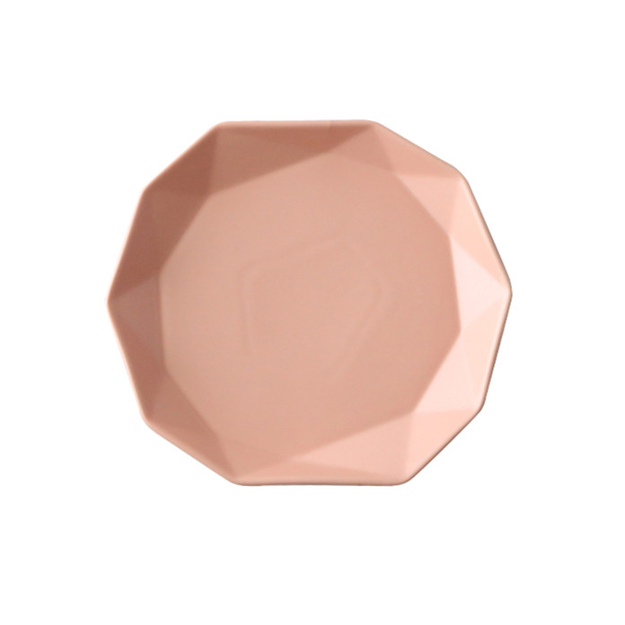 graceful bulk high quality matte pink dinnerware party nordic plate set ceramic plate with custom logo