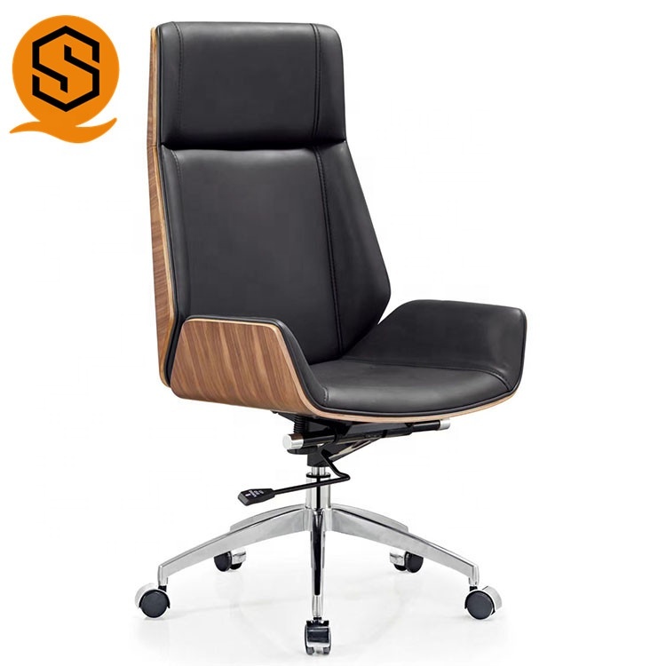 Luxury Ergonomic Swivel Manager Executive Genuine Leather Office Chairs