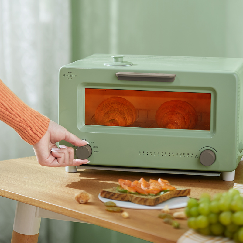 10L Capacity Multi-Functioning Mini Oven Pizza Retro Convection Steam Toaster Oven Steam Oven Mini Toaster