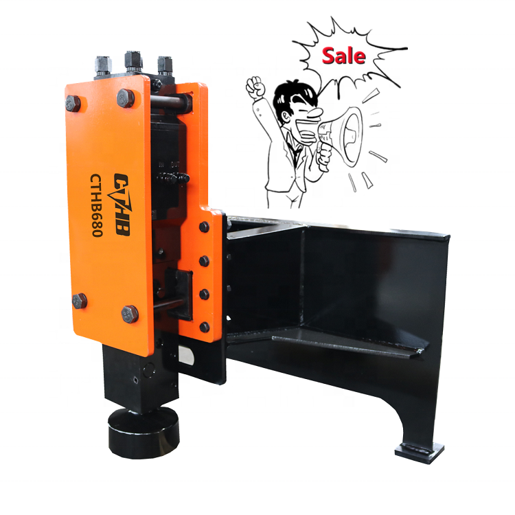 bonovo excavator skid steer mounted wood steel post pile hammer breaker
