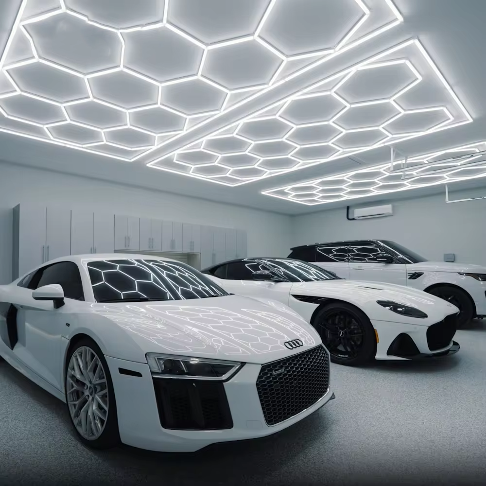 OGAS Car Detailing Workshop clothing store Led Lights Garage honeycomb Led hexagon lights Garage Work Light