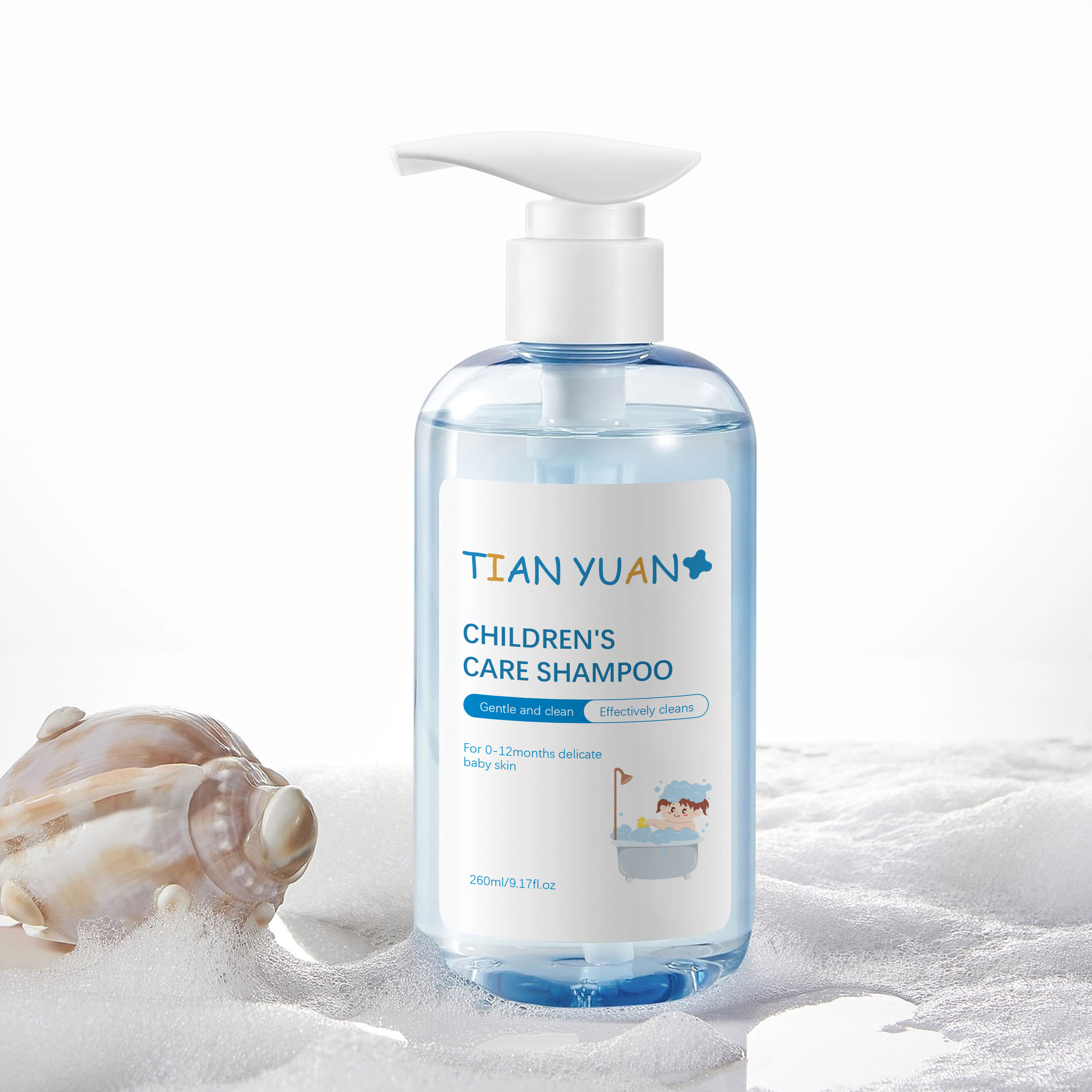 OEM amino acid ingredient children's shampoo, mild and non-irritating baby shampoo, clean and refreshing hair care products