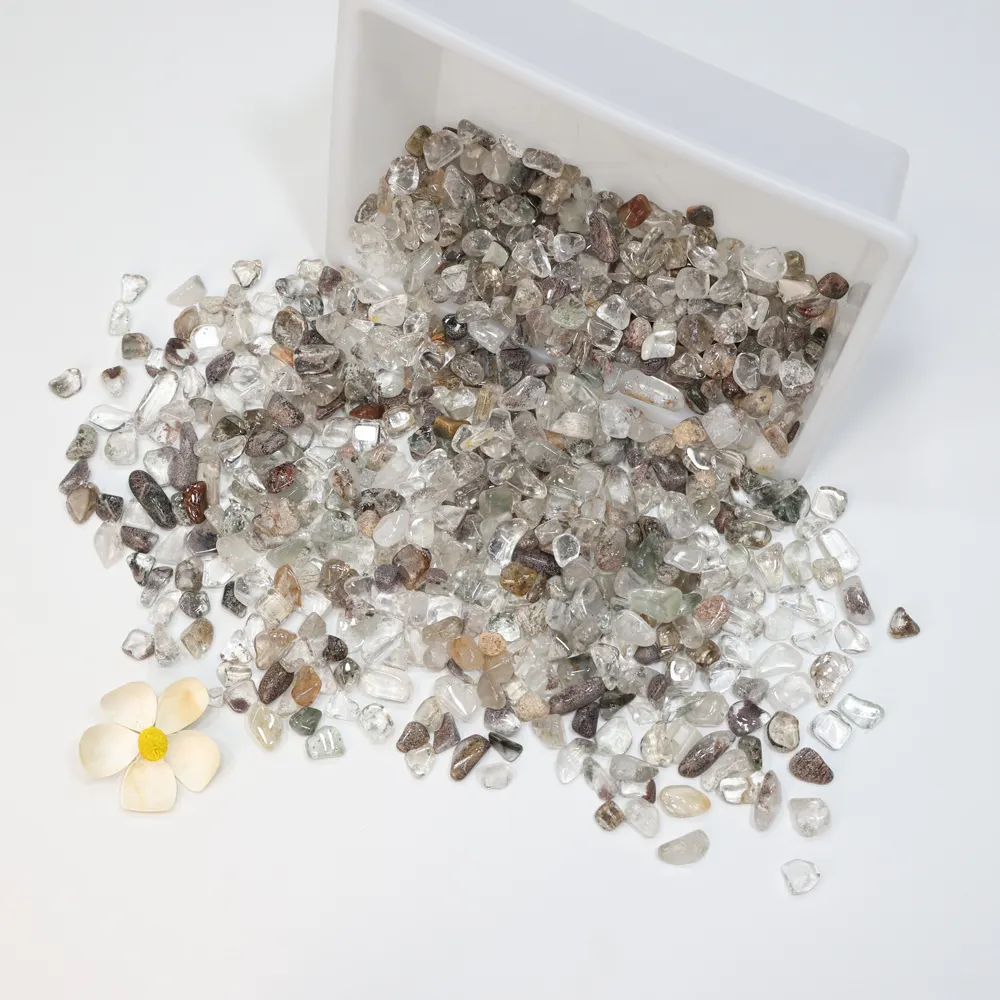 Natural Tumbled Stones Crystals Wholesale Tumbles Polished Natural Golden Garden Quartz Tumble For Healing